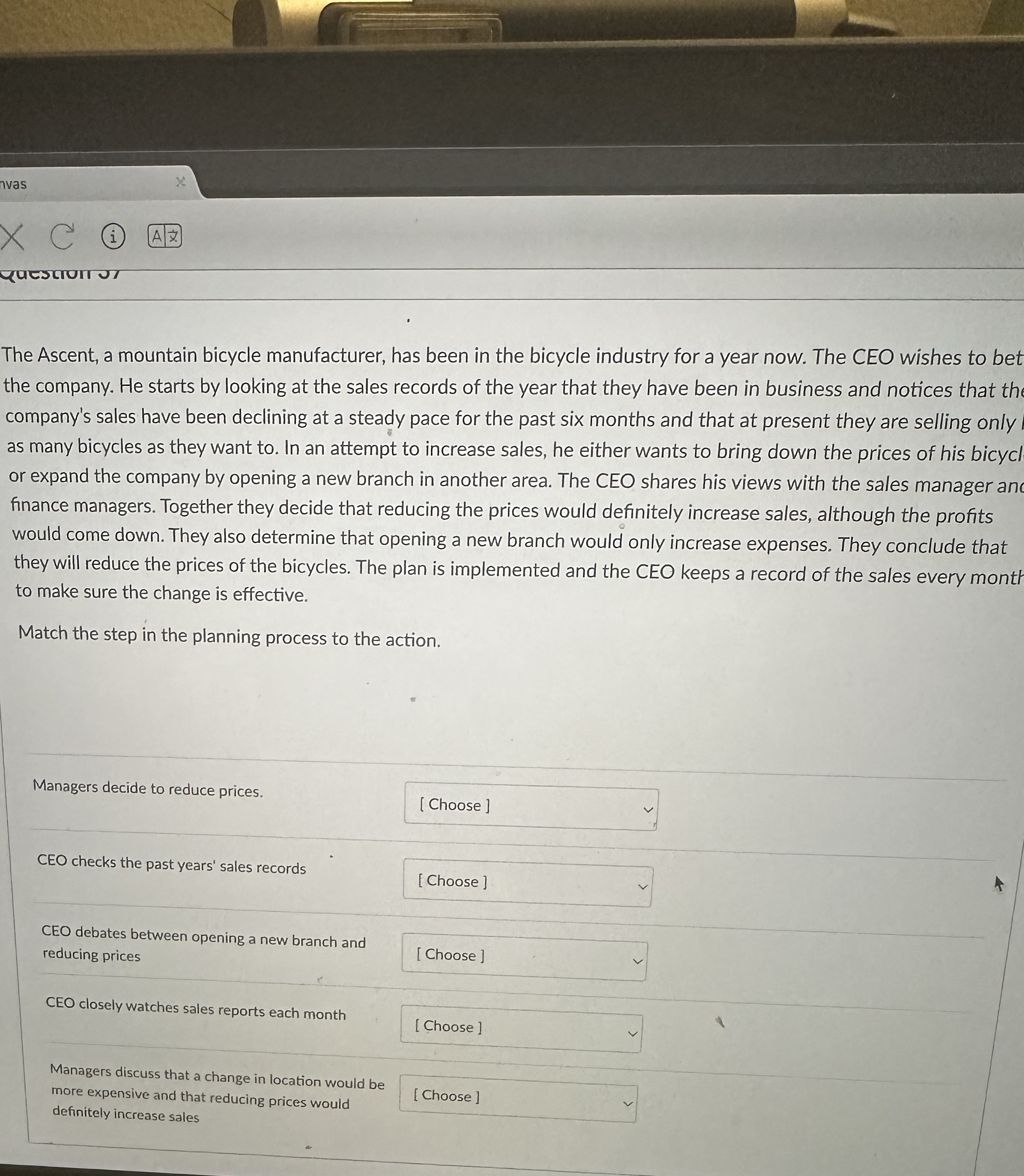  qvas (i) A ?(i) The Ascent, a mountain bicycle manufacturer, has