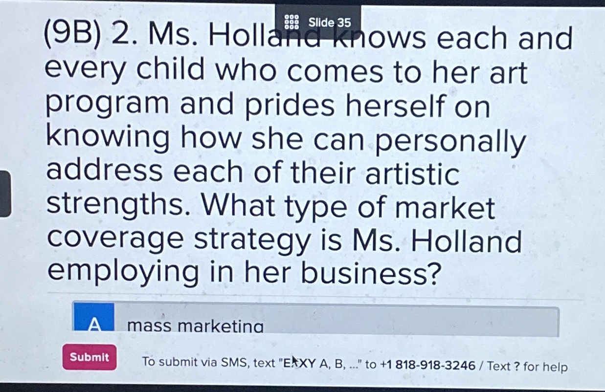  (9B)2. Ms. Hollamantas sows each and every child who comes to
