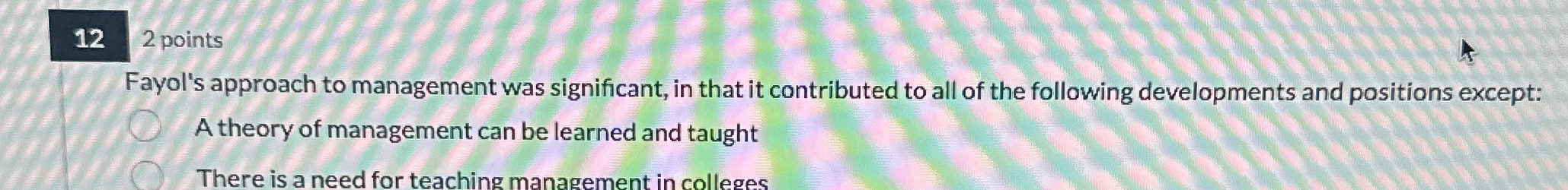  2 2 points A necessary condition for a decision is an