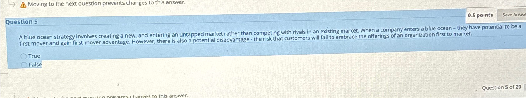  Moving to the next question prevents changes to this answer. Question