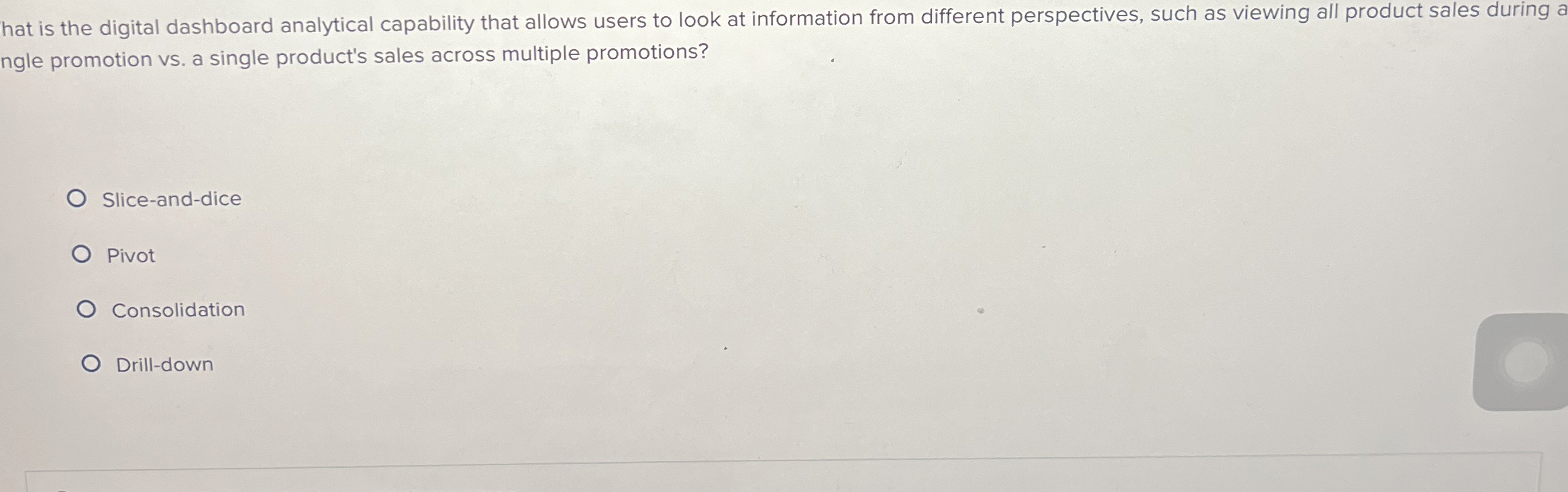  hat is the digital dashboard analytical capability that allows users to