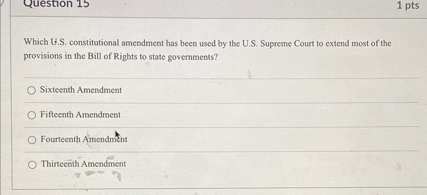  Which U.S. constitutional amendment has been used by the U.S. Supreme