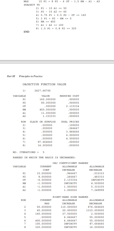  END Part III Principles in Practice OBJECTIVE FUNCTION VALUE 2427.66700 NO.