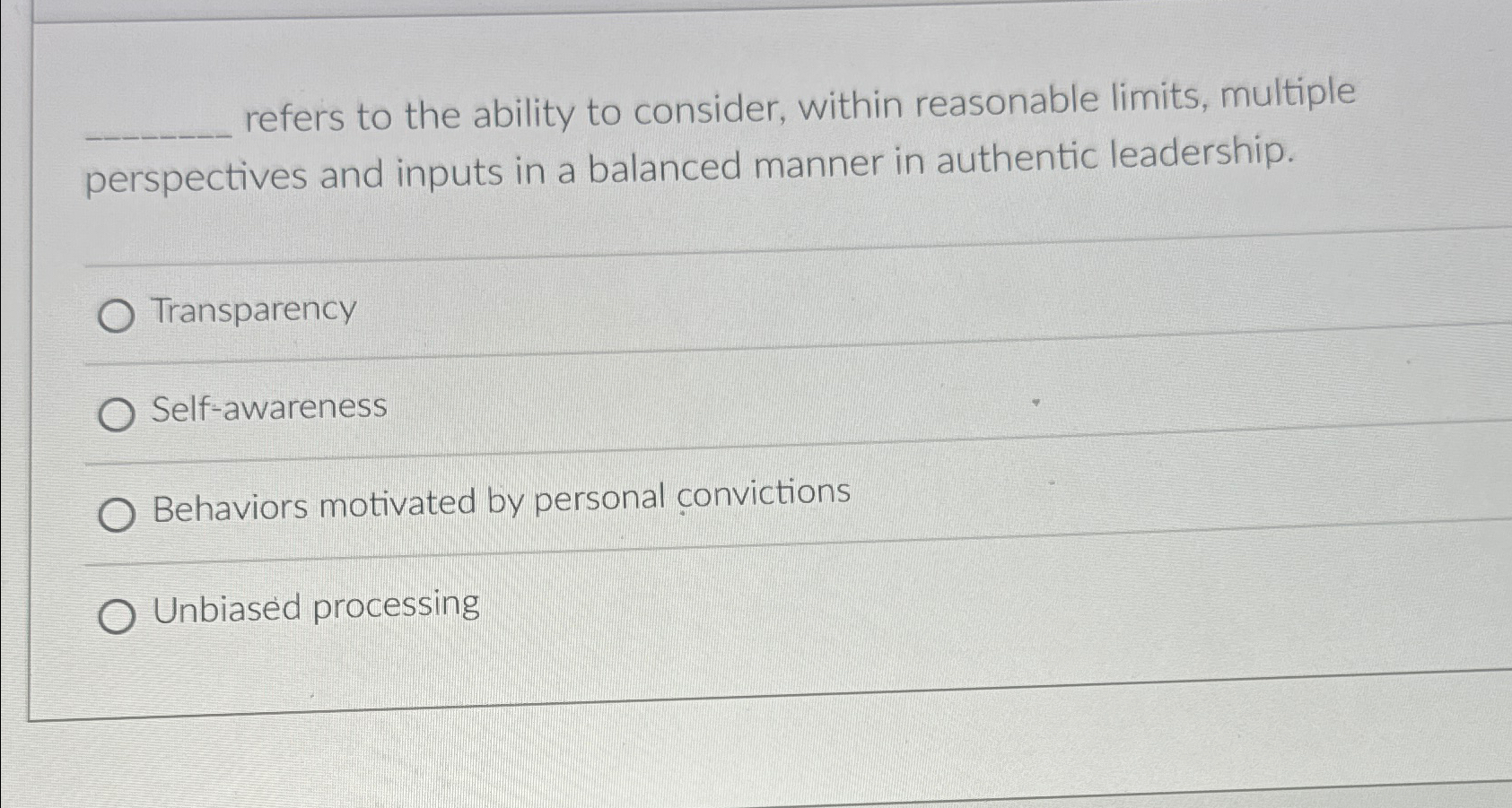  refers to the ability to consider, within reasonable limits, multiple perspectives