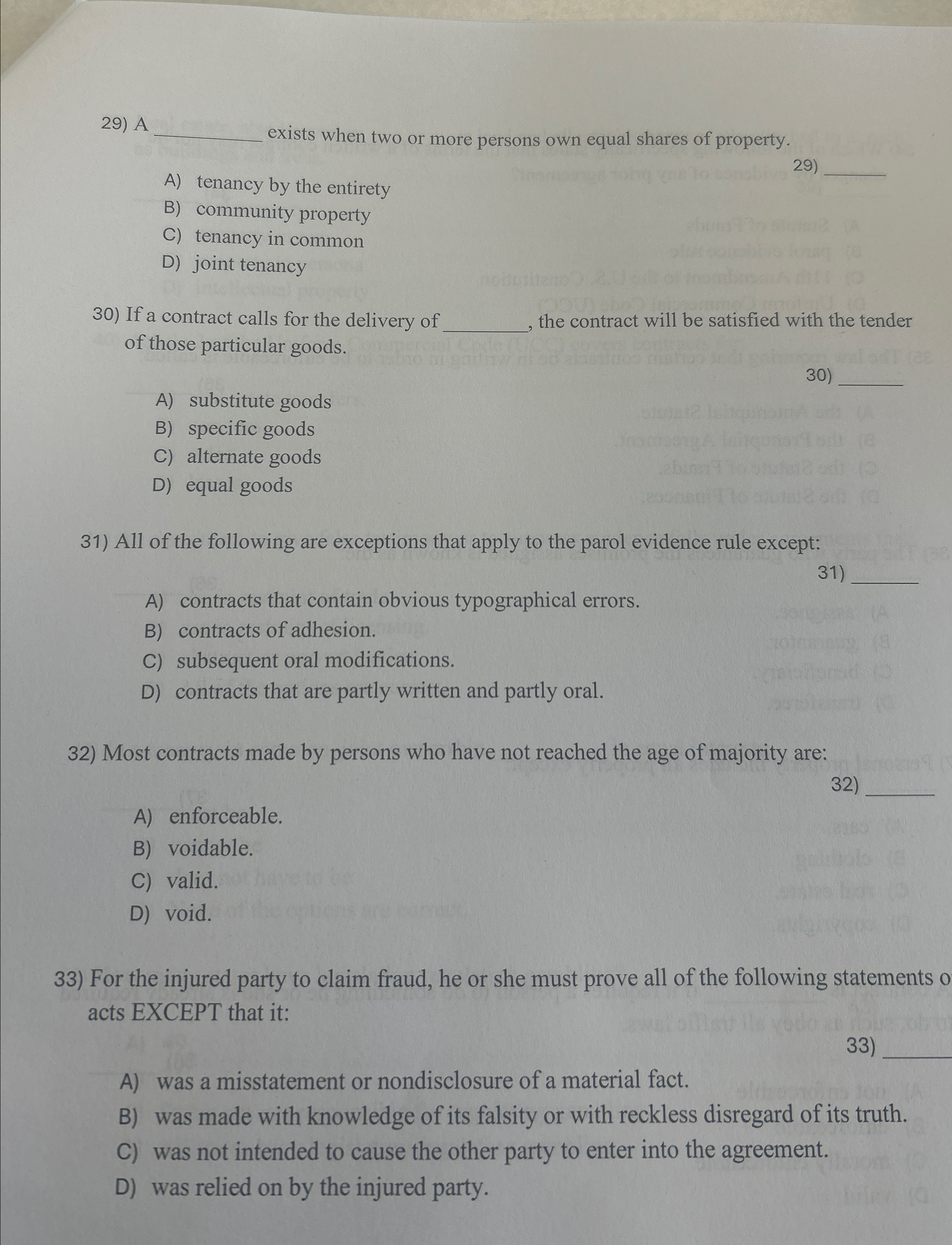  Aq, exists when two or more persons own equal shares of