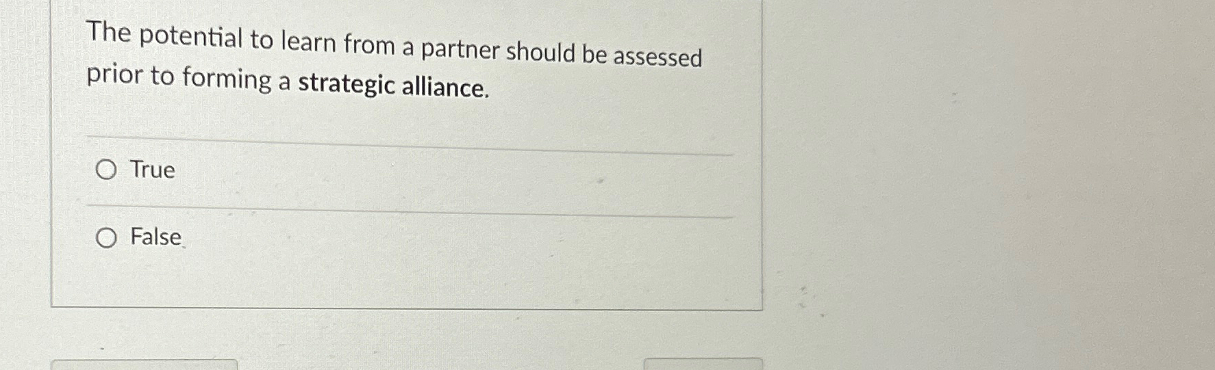  The potential to learn from a partner should be assessed prior