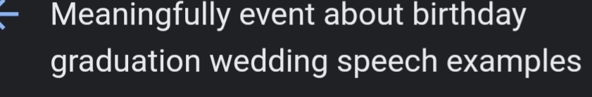  Meaningfully event about birthday graduation wedding speech examples 