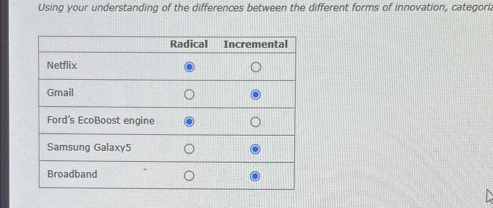 Using your understanding of the differences between the different forms of