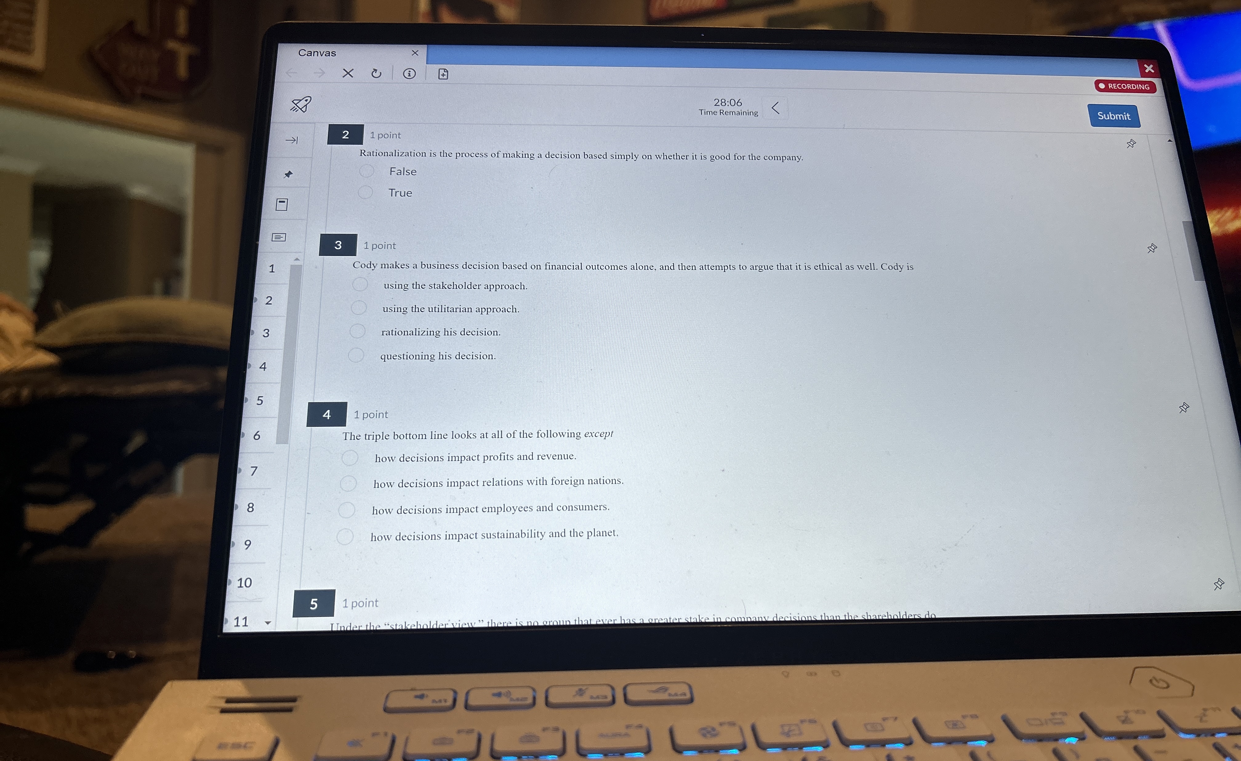  Rationalization is the process of making a decision based simply on