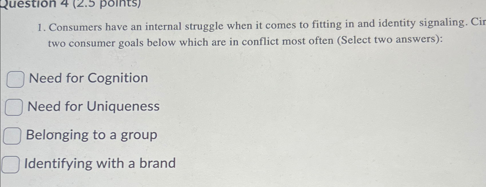 Consumers have an internal struggle when it comes to fitting in