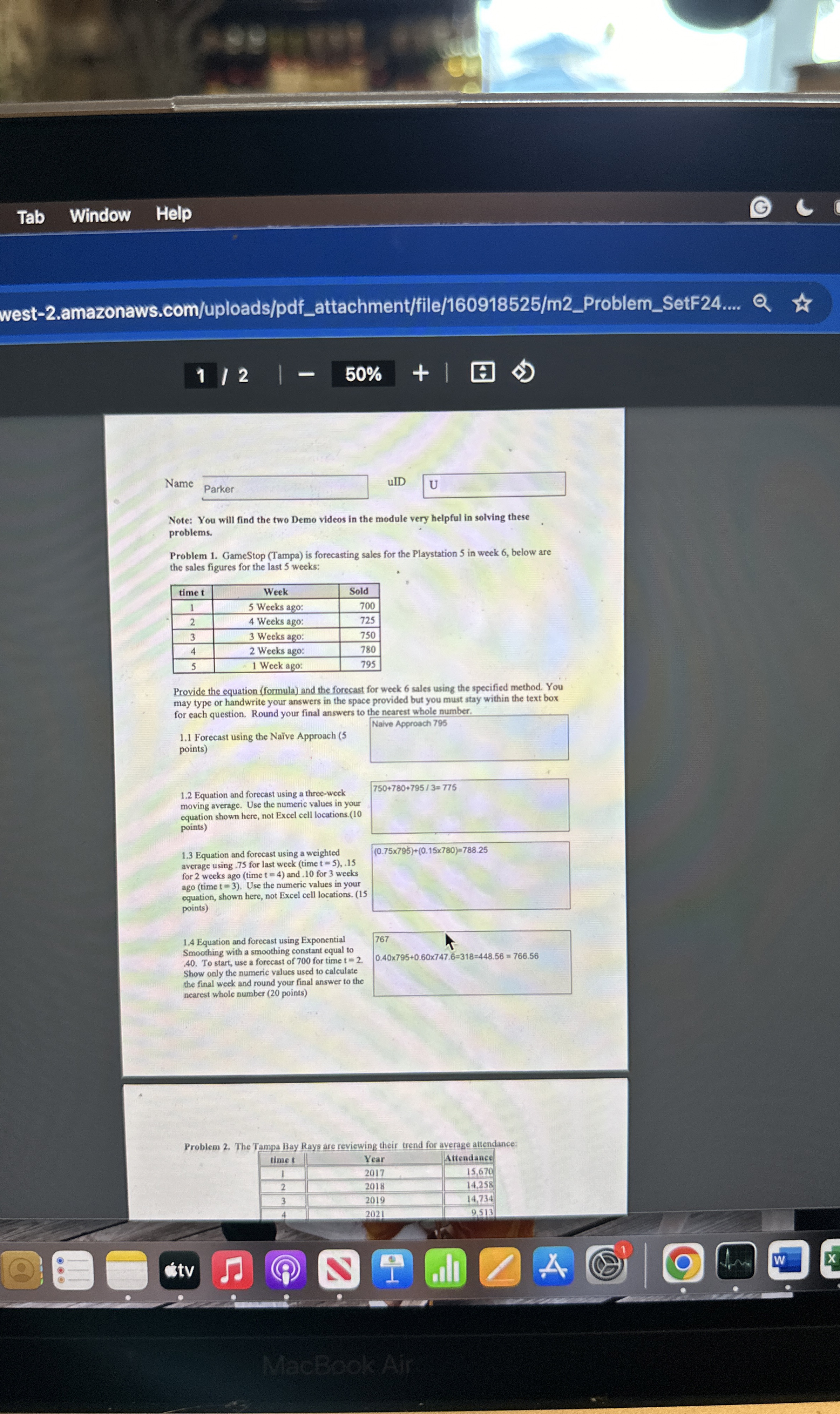  Tab Window Help west-2.amazonaws.com/uploads/pdf_attachment/file/160918525/m2_Problem_SetF24.... 12 50% Name uID Note: You will