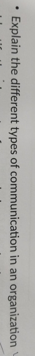  Explain the different types of communication in an organization 