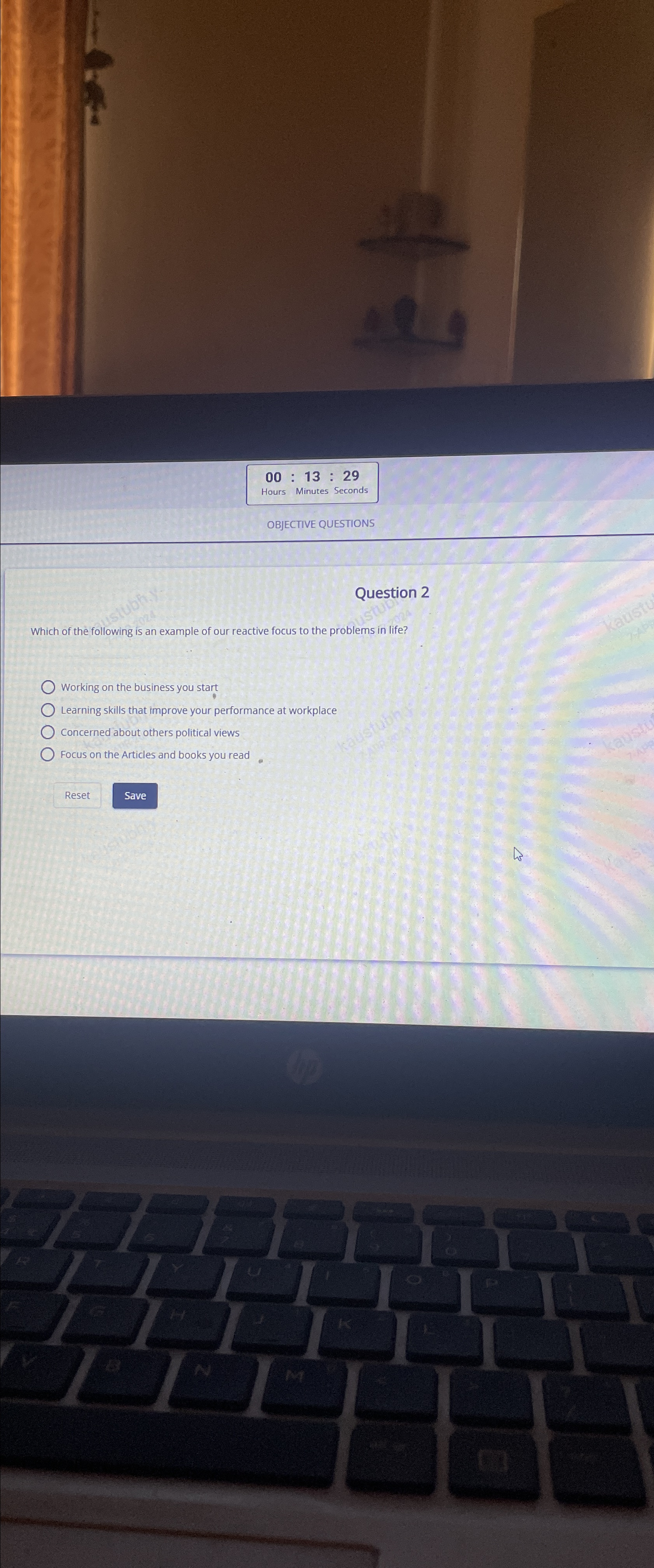  00:13:29 Hours Minutes Seconds OBJECTIVE QUESTIONS Question 2 Which of the