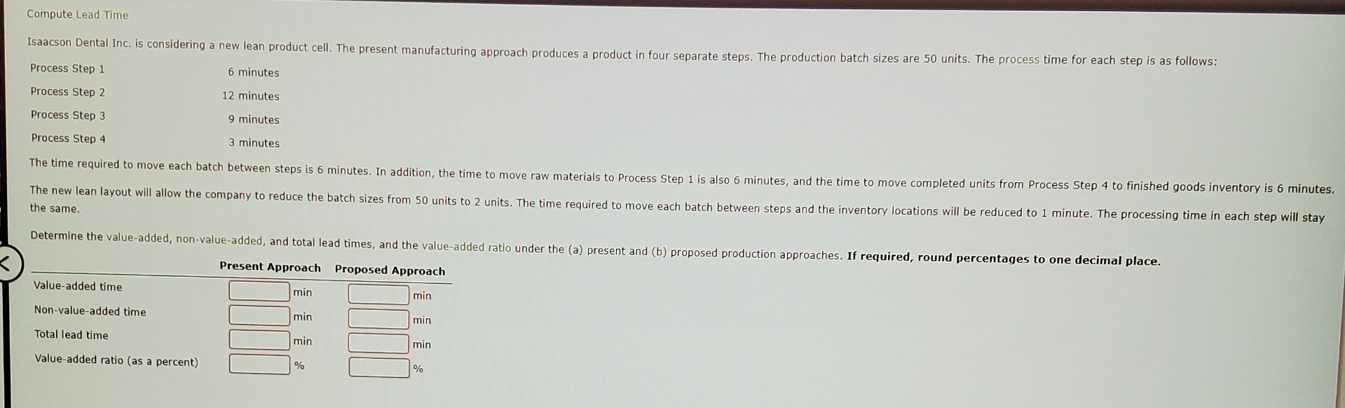  Compute Lead Time Process Step 1 Process Step 2 Process Step