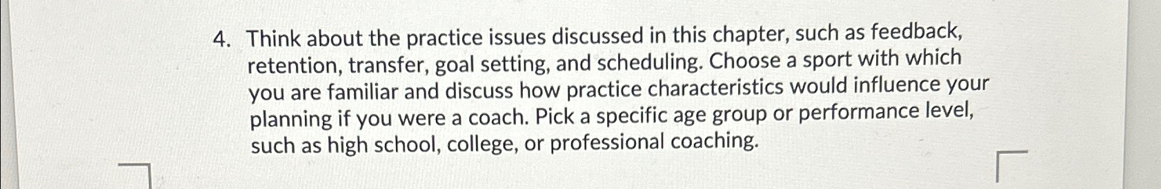  Think about the practice issues discussed in this chapter, such as