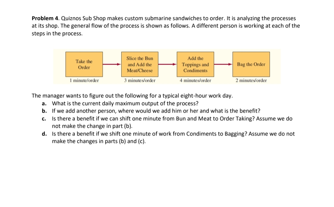  MEM 505Problem 1. Sandra Lee wants to evaluate its labor and