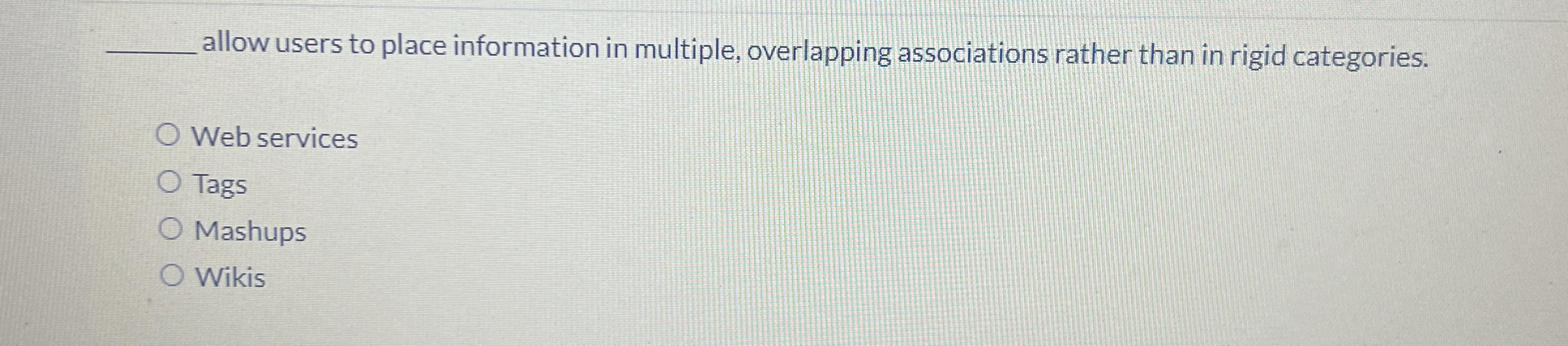  allow users to place information in multiple, overlapping associations rather than
