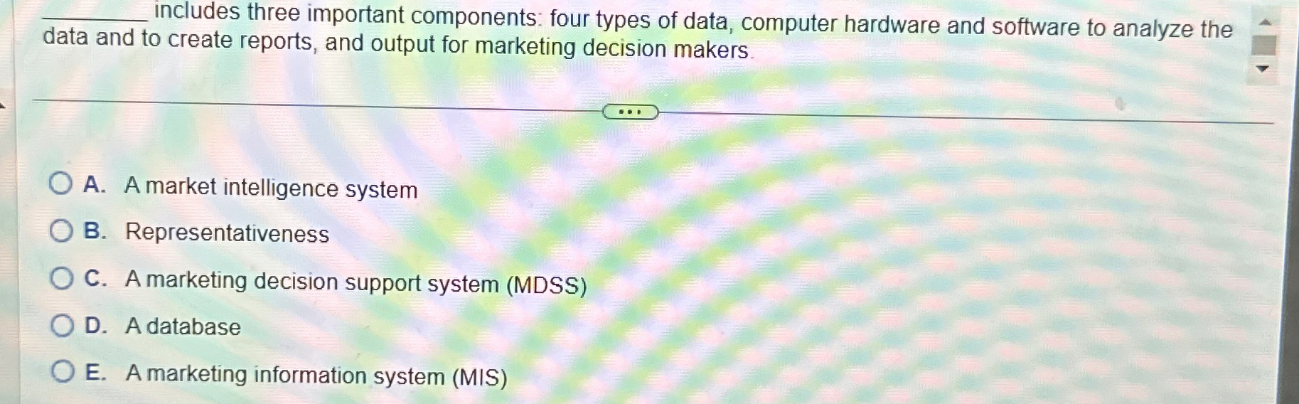  includes three important components: four types of data, computer hardware and