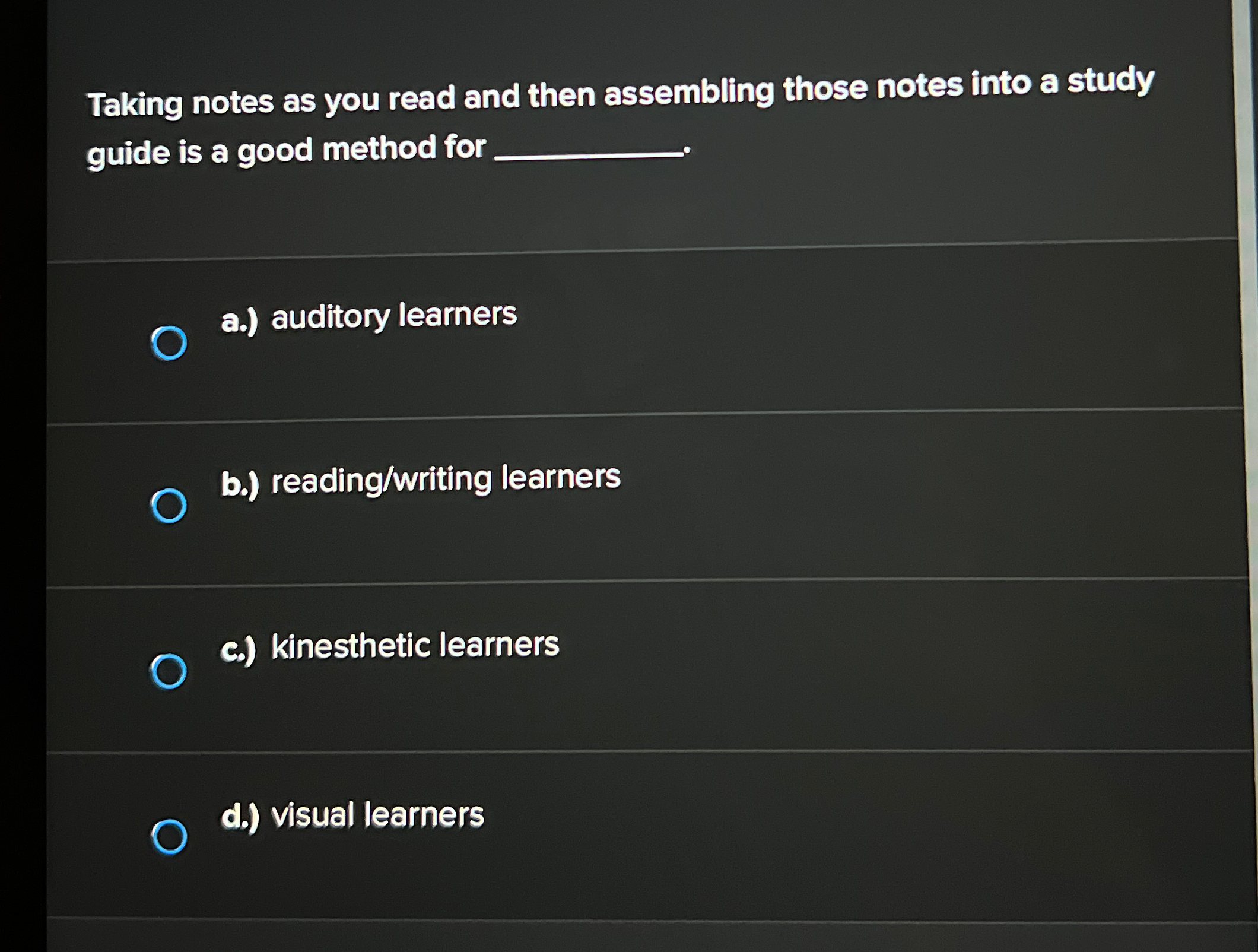  Taking notes as you read and then assembling those notes into