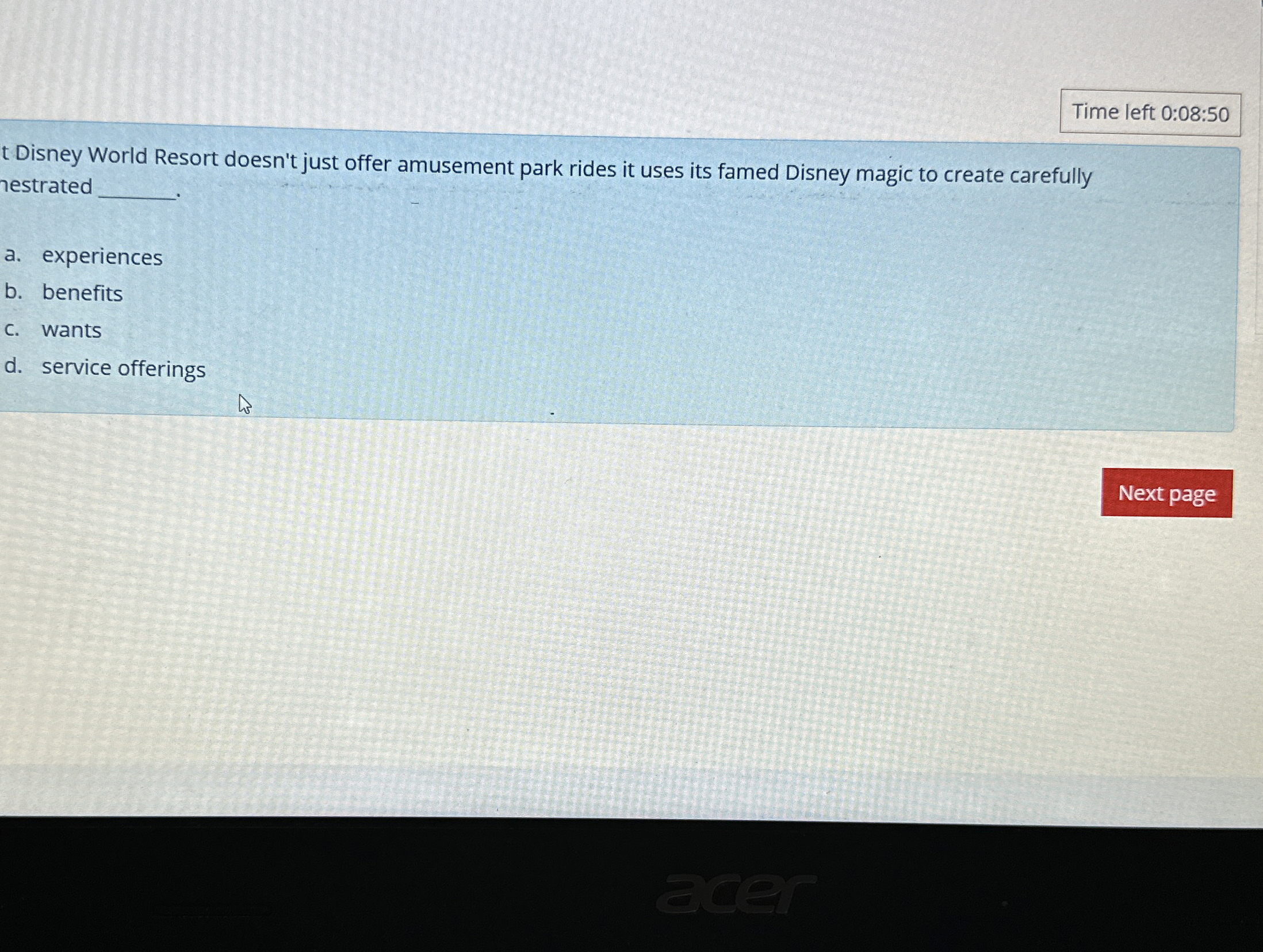  H Time left 0:08:50 Disney World Resort doesn't just offer amusement