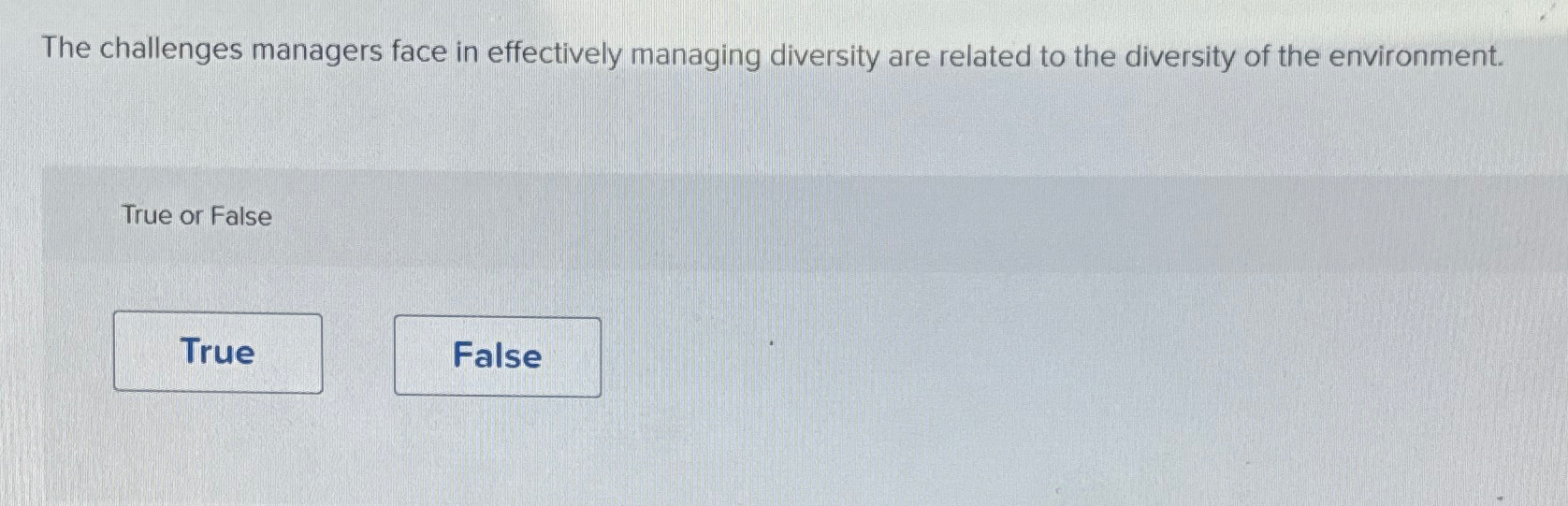  The challenges managers face in effectively managing diversity are related to