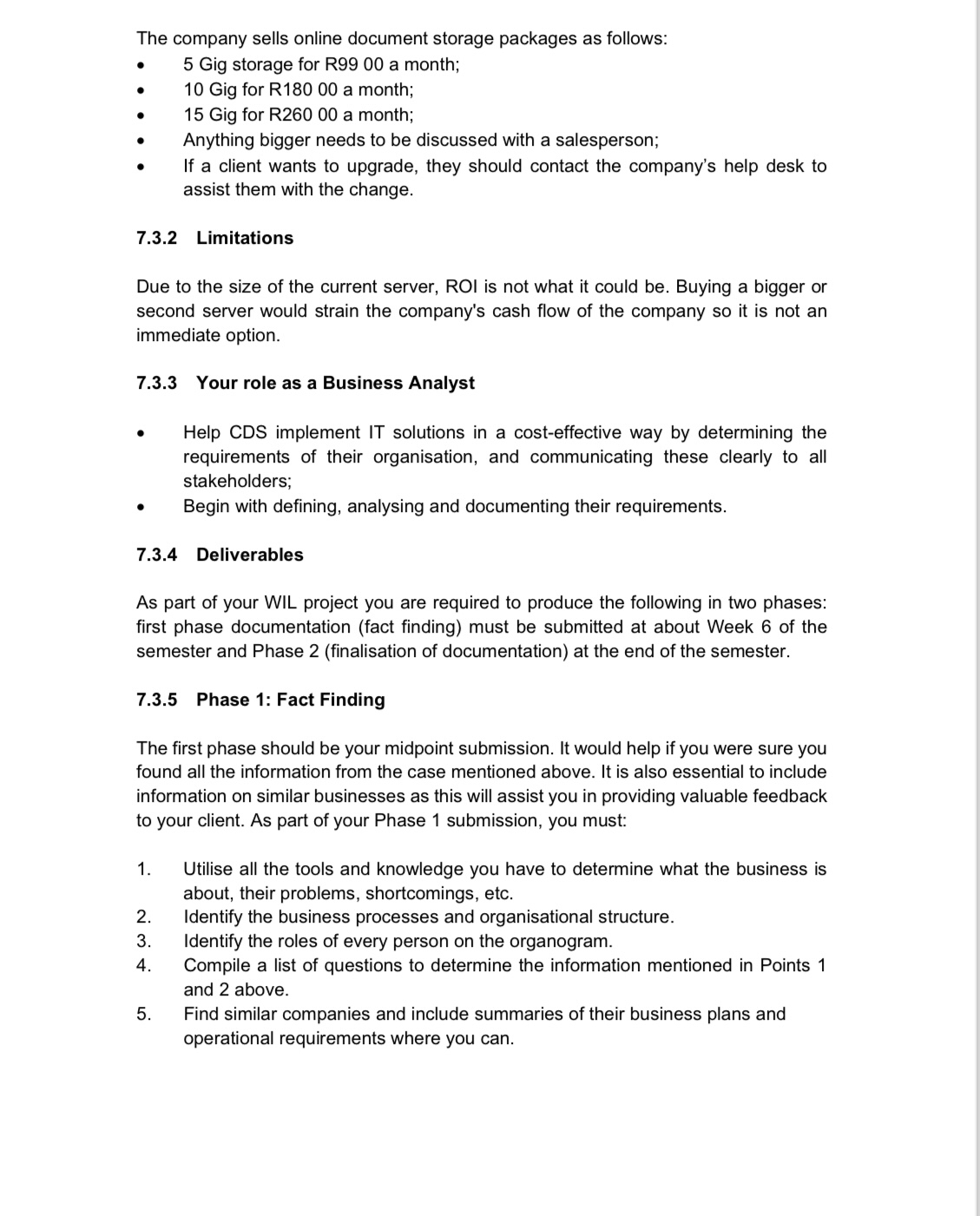  Please help me complete the following project. ANSWER THE FOLLOWING PHASE
