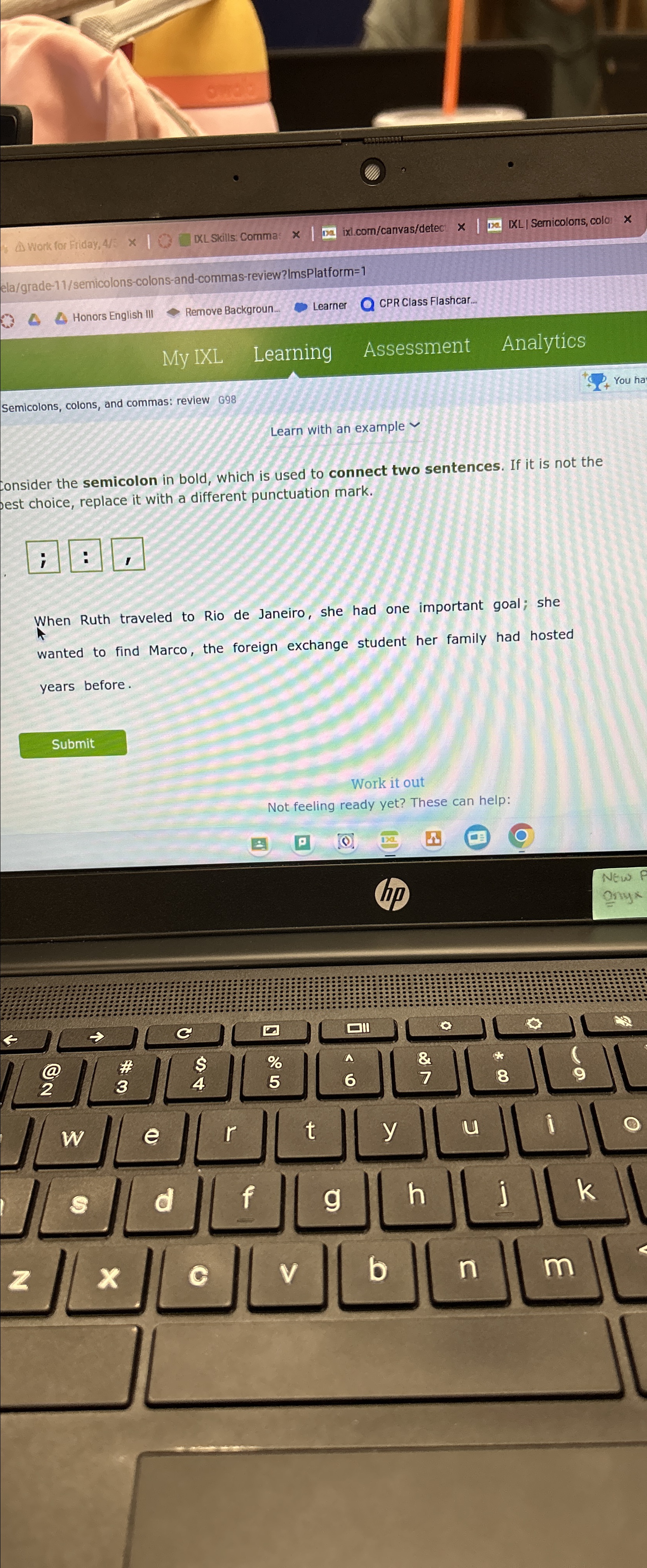  ela/grade-11/semicolons-colons-and-commas-review?ImsPlatform=1 A 4 Honors English III Remove Backgroun Learner CPR Class