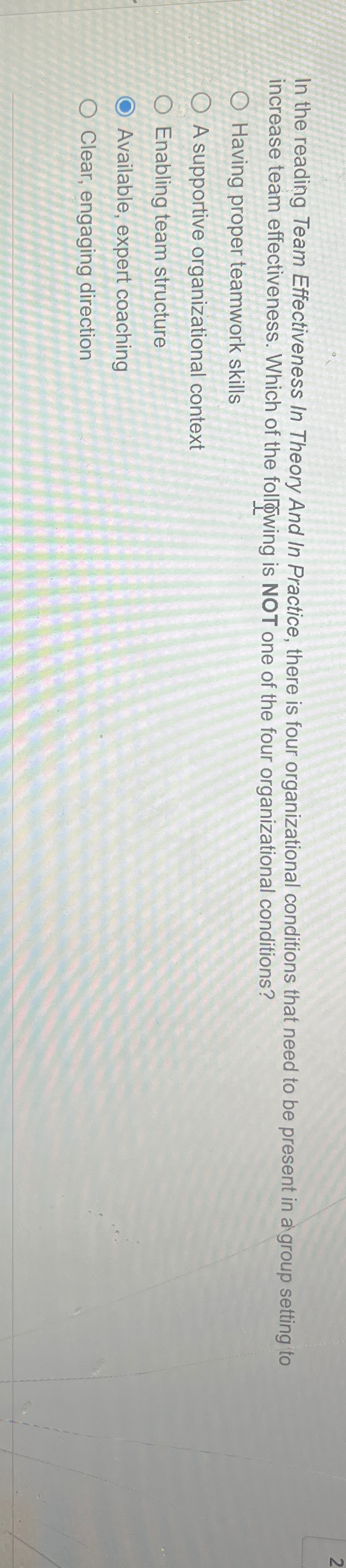  In the reading Team Effectiveness In Theory And In Practice, there