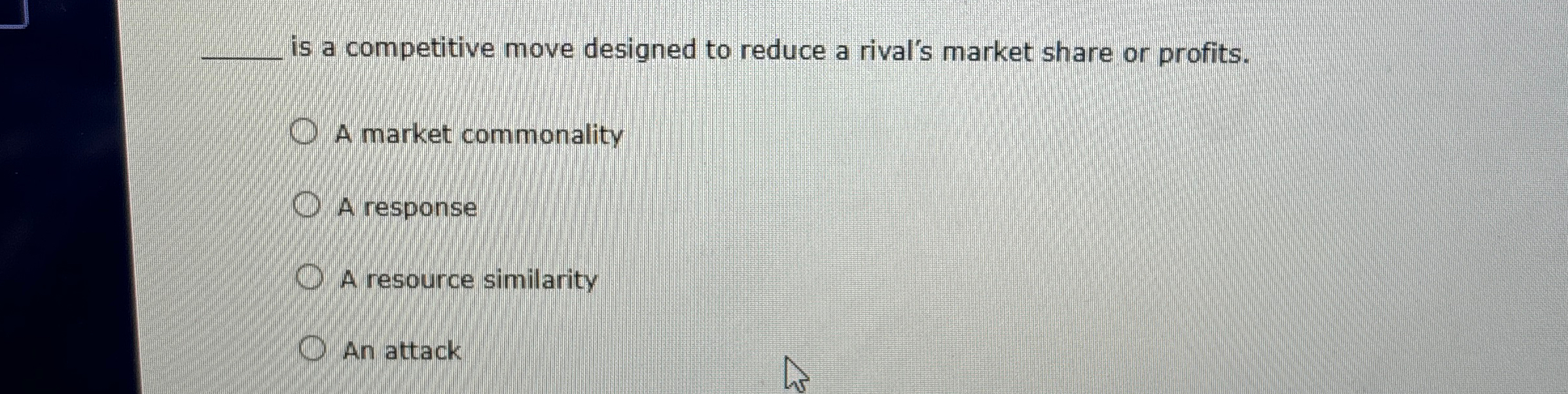  q, is a competitive move designed to reduce a rival's market