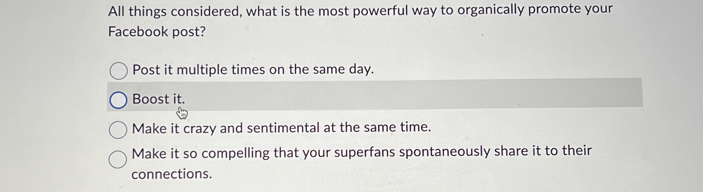  All things considered, what is the most powerful way to organically