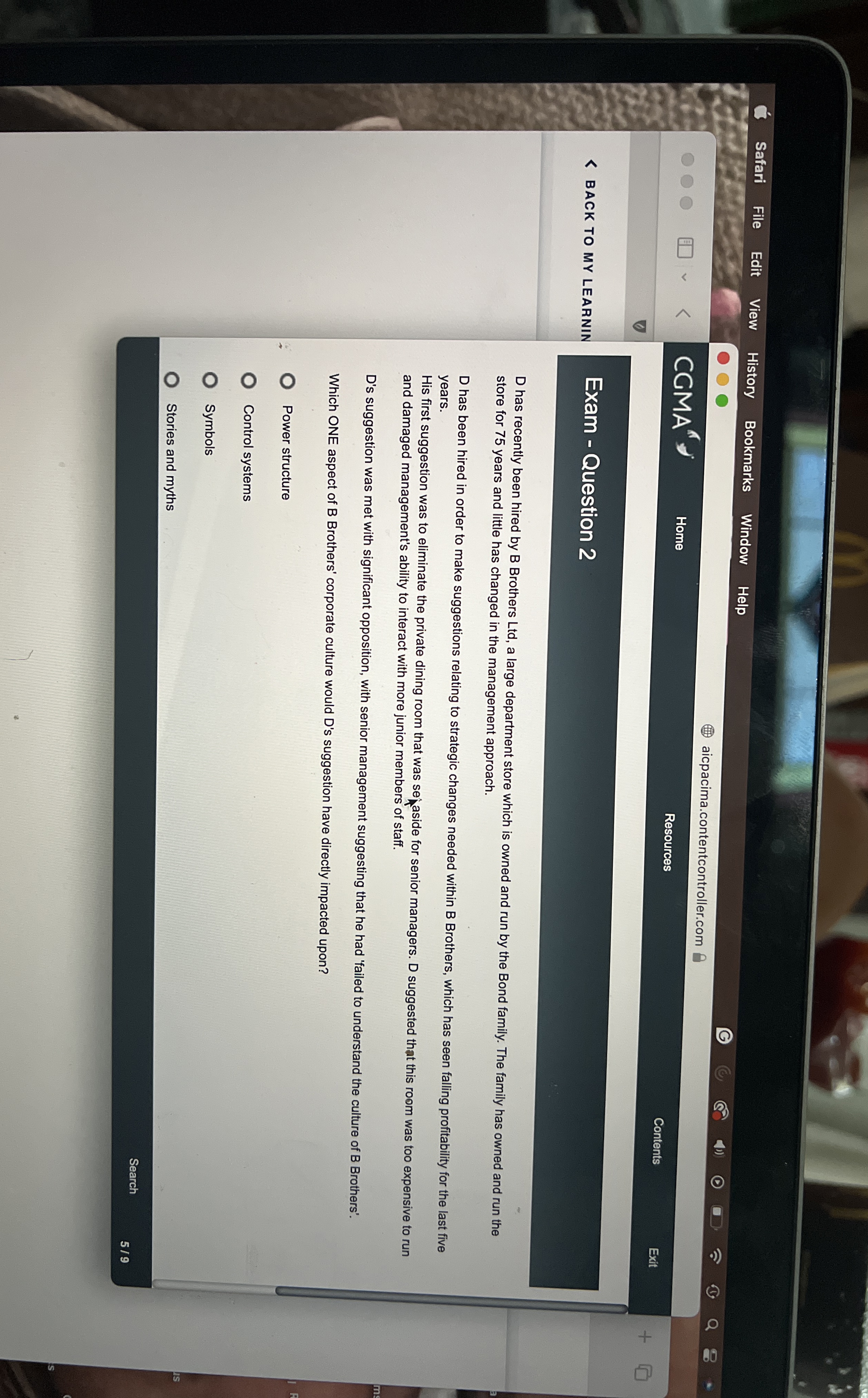  Safari File Edit View History Bookmarks Window Help aicpacima.contentcontroller.com CGMA ?4