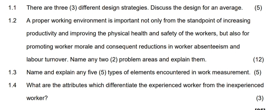  1.1 There are three (3) different design strategies. Discuss the design
