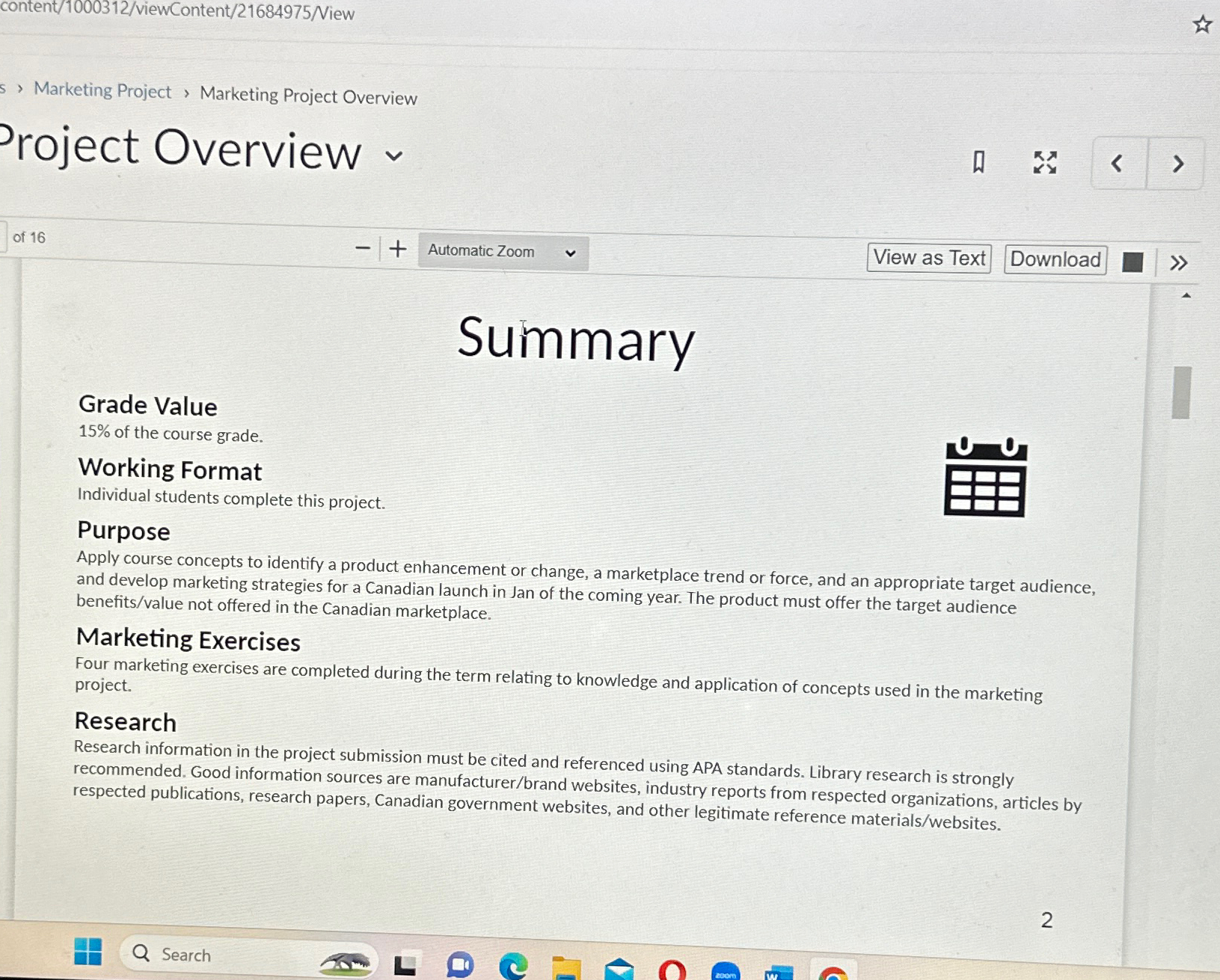  content/1000312/viewContent/21684975/Niew s ) Marketing Project > Marketing Project Overview Project Overview