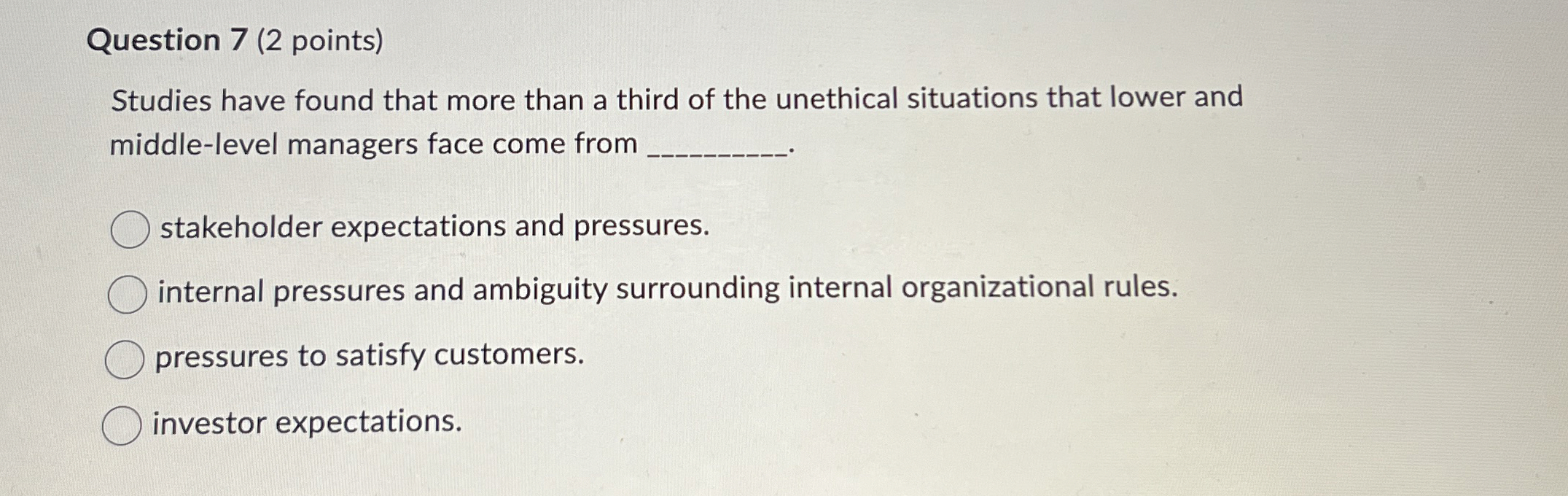  Question 7(2 points) Studies have found that more than a third