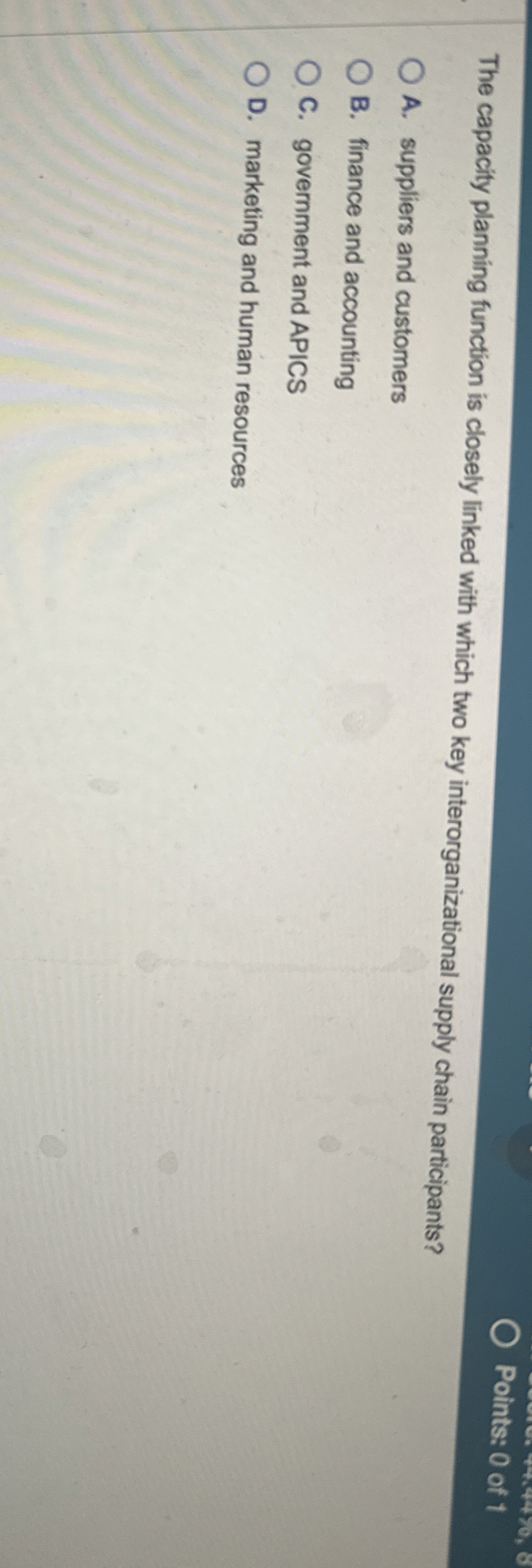  The capacity planning function is closely linked with which two key