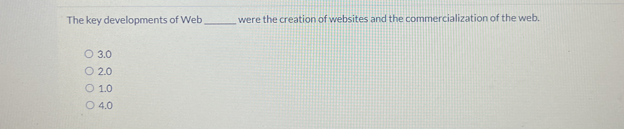 The key developments of Web q, were the creation of websites