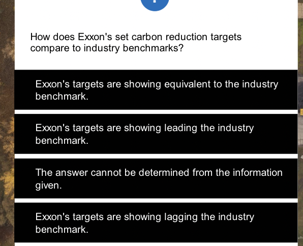  How does Exxon's set carbon reduction targets compare to industry benchmarks?