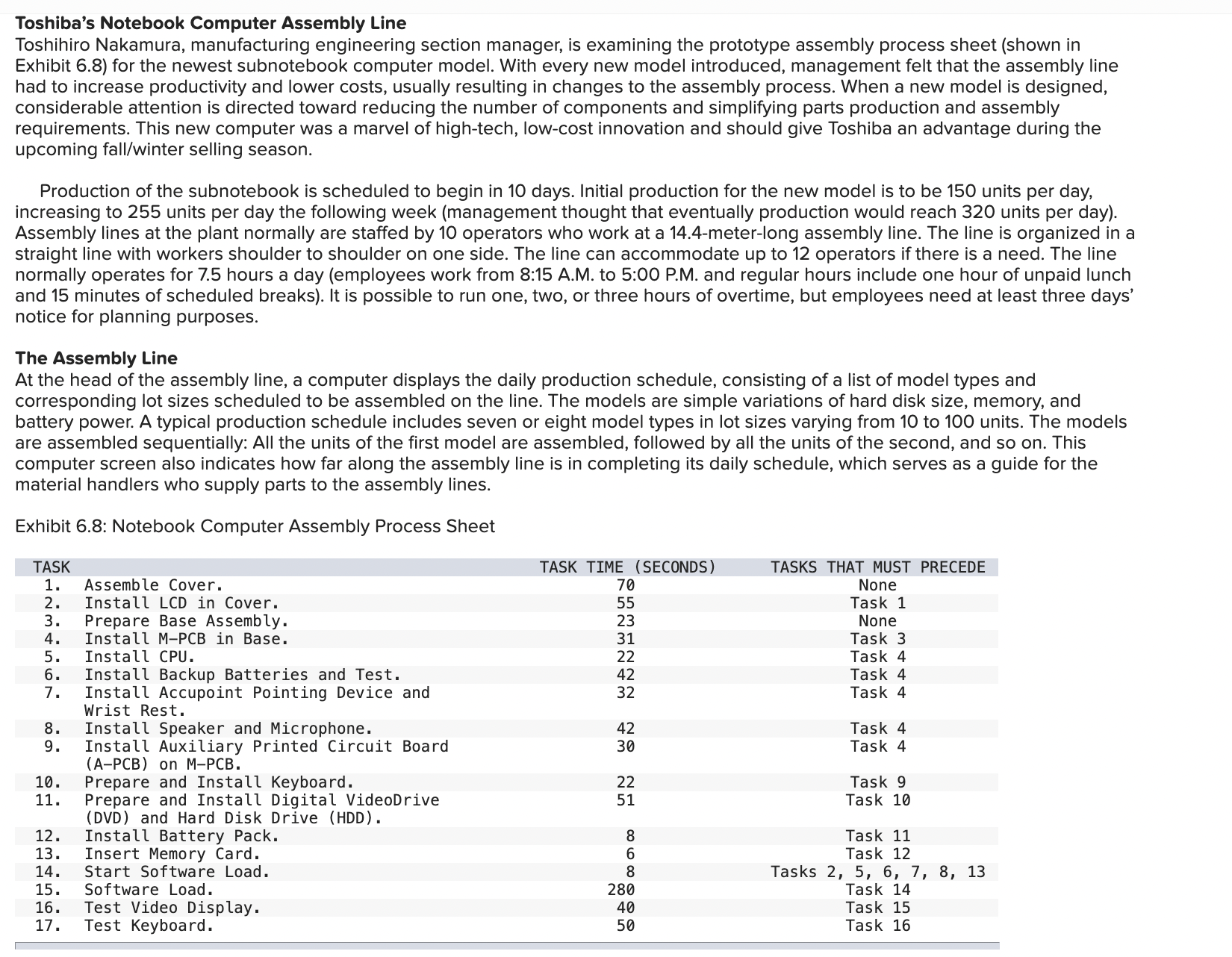 Toshiba's Notebook Computer Assembly Line Toshihiro Nakamura, manufacturing engineering section manager,