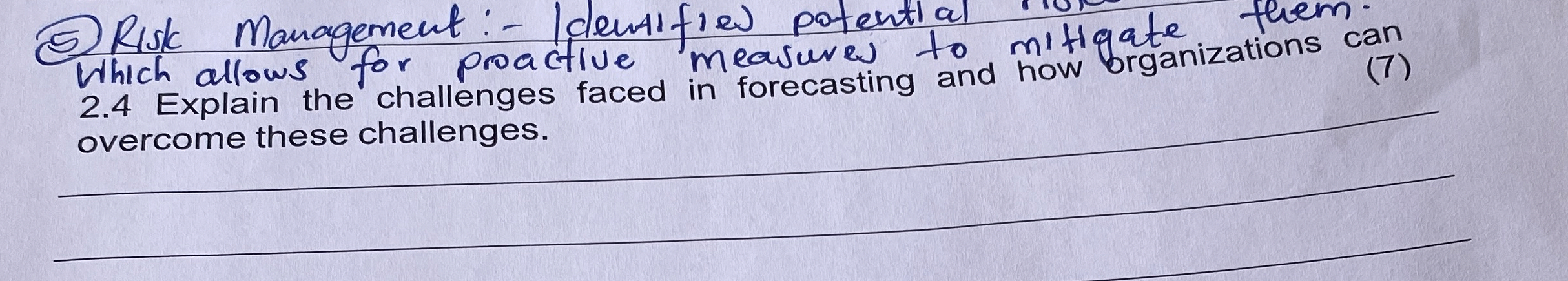  (5) Risk Management: - I dentifies potential Which allows for proactive