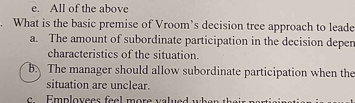  e. All of the above What is the basic premise of