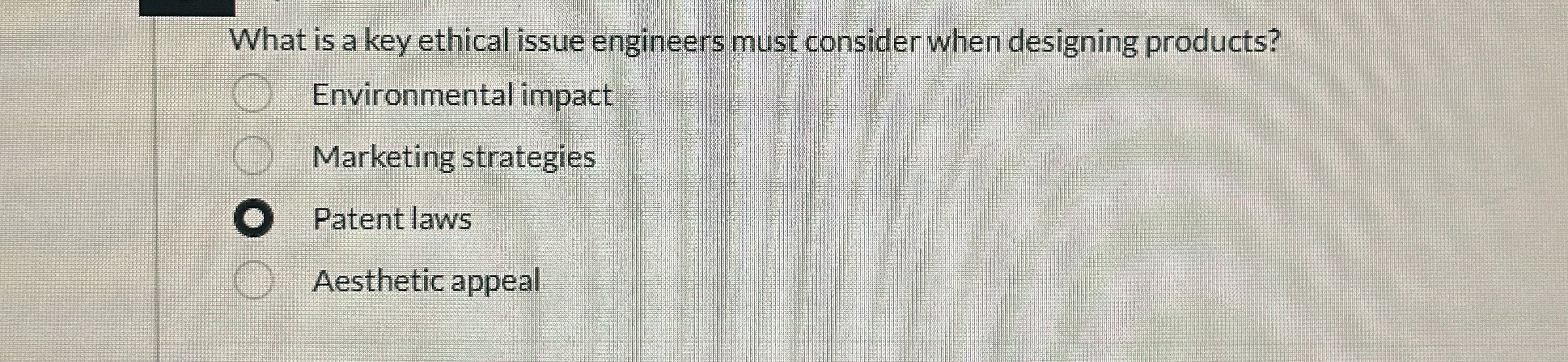  What is a key ethical issue engineers must consider when designing