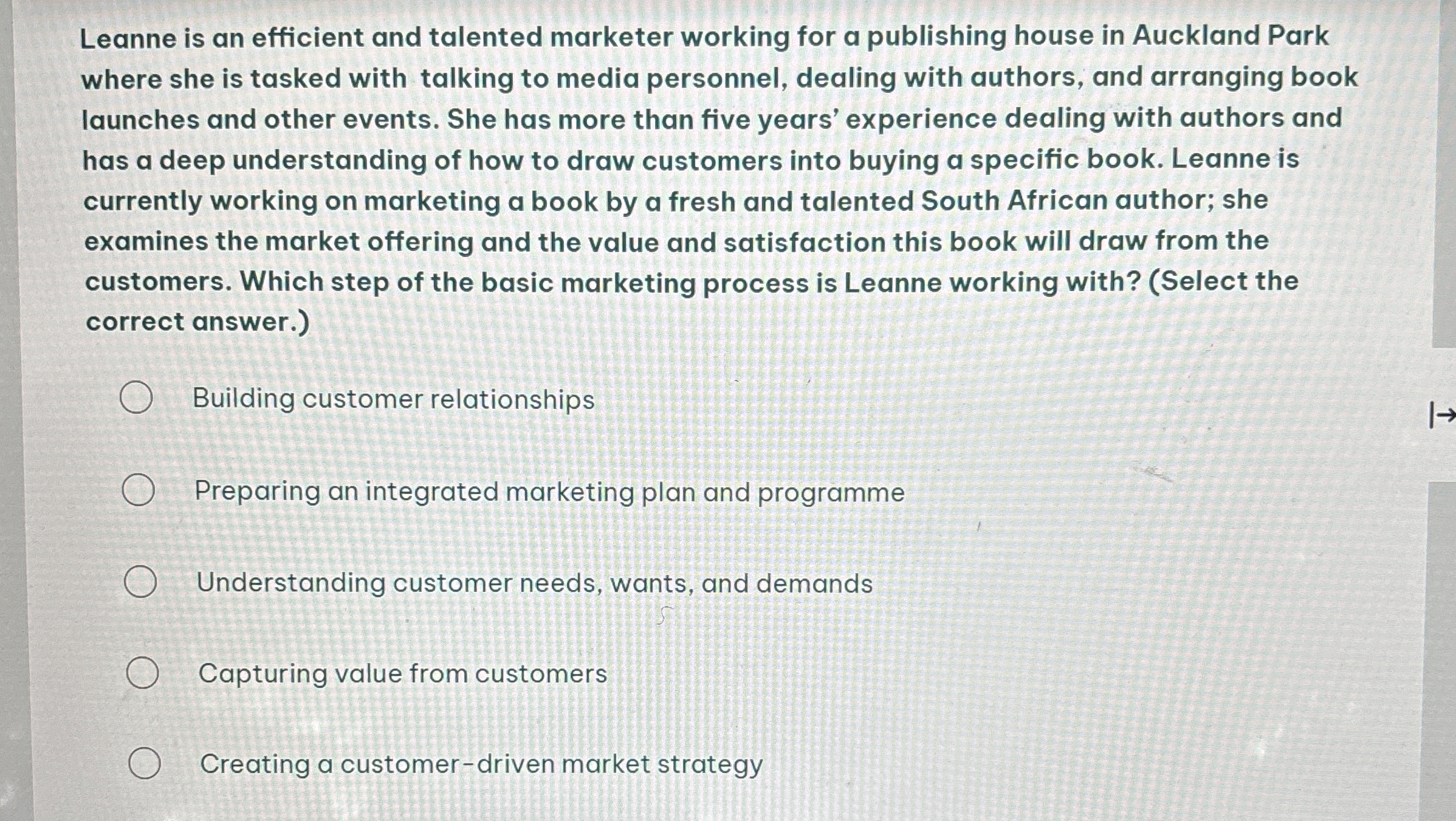  Leanne is an efficient and talented marketer working for a publishing