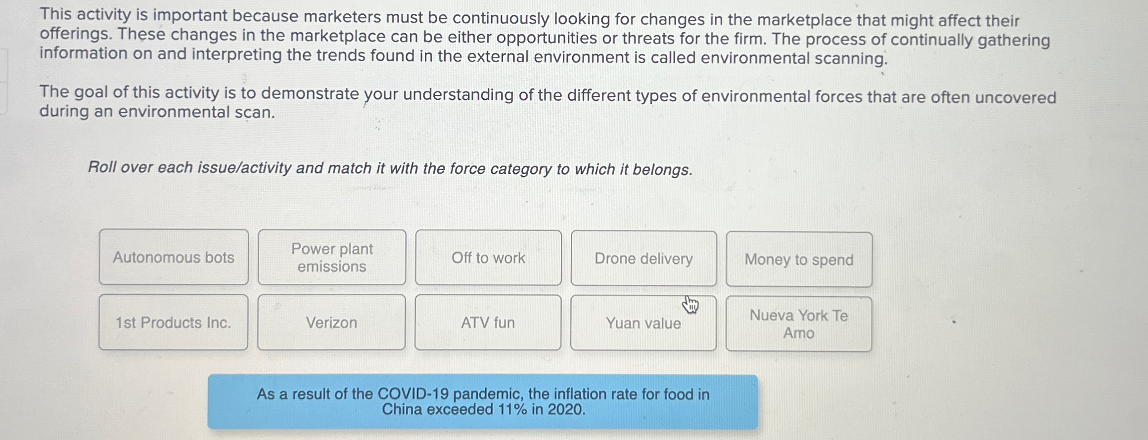  This activity is important because marketers must be continuously looking for