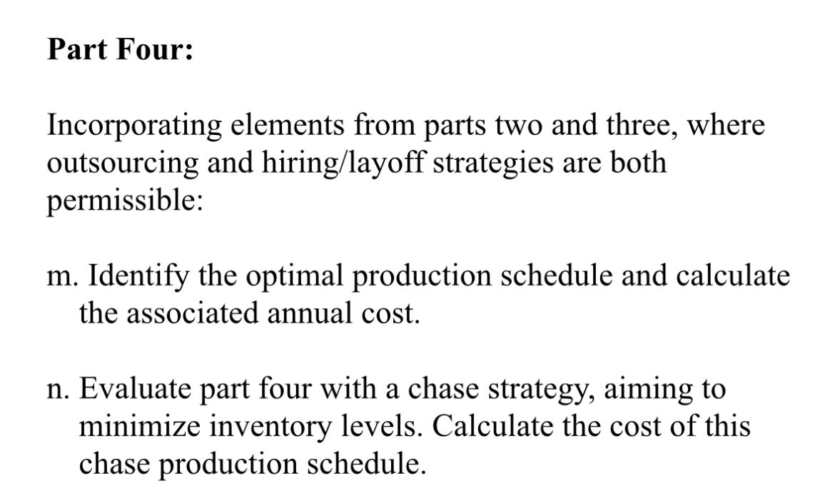  Part Four: Incorporating elements from parts two and three, where outsourcing