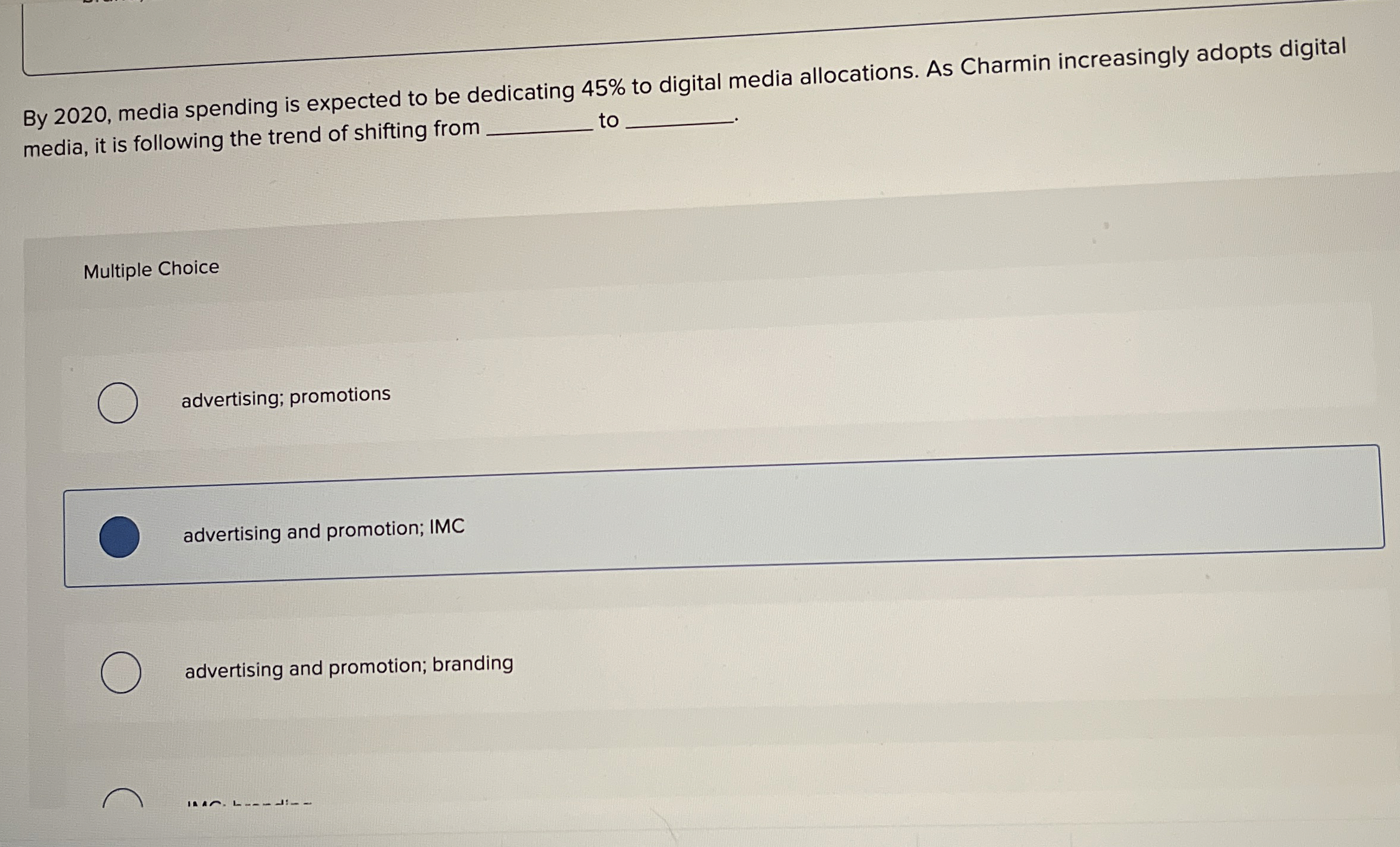  By 2020, media spending is expected to be dedicating 45% to