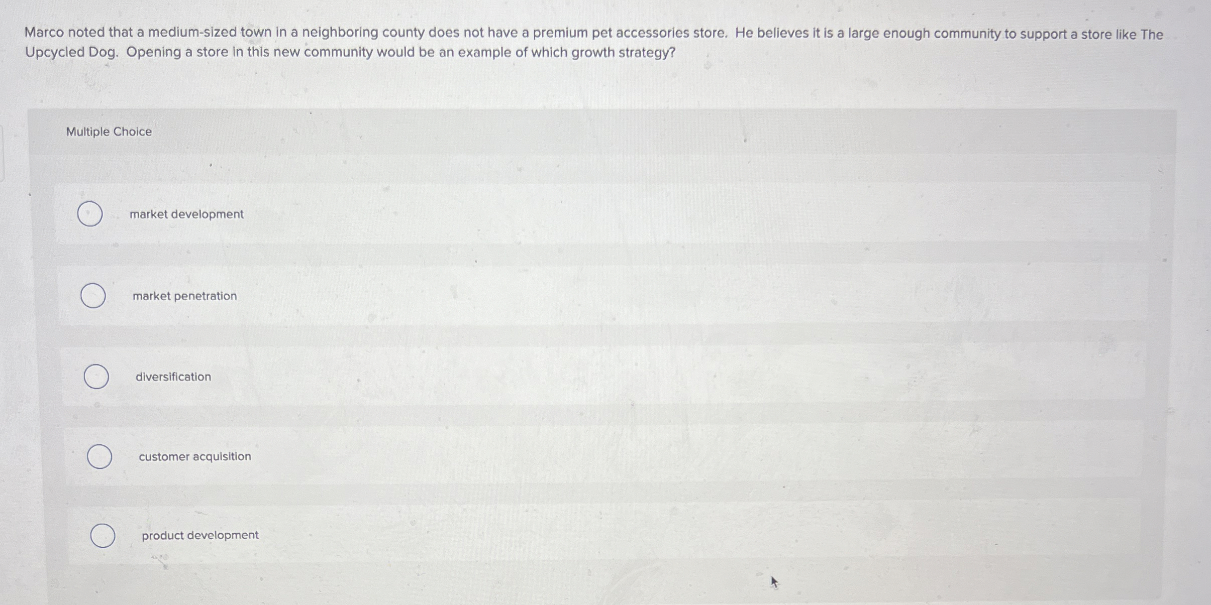  Marco noted that a medium-sized town in a neighboring county does