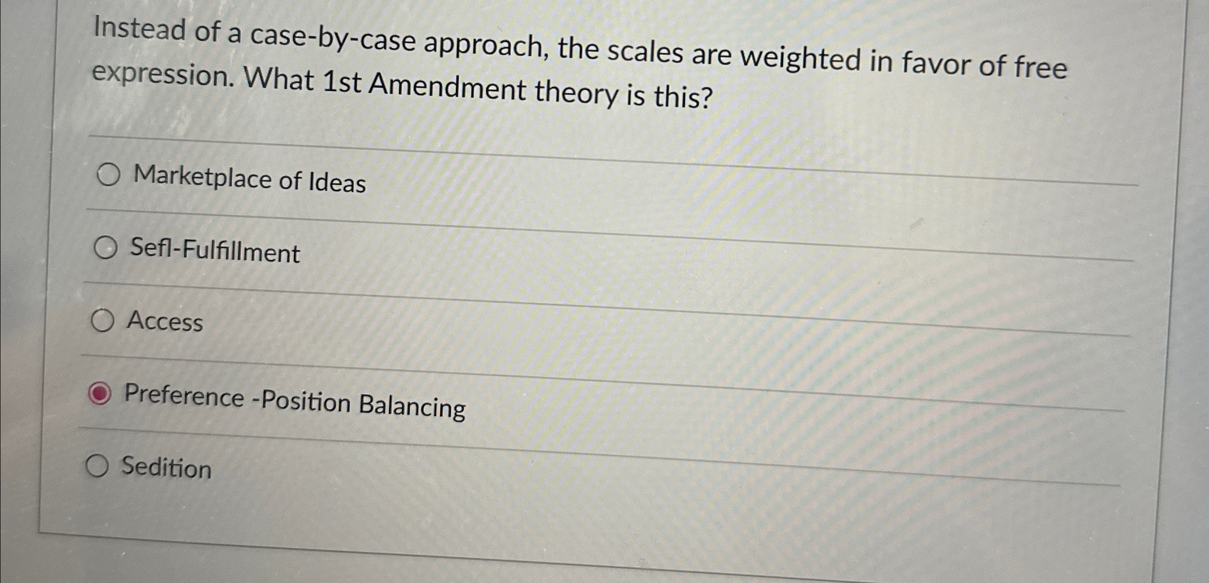  Instead of a case-by-case approach, the scales are weighted in favor