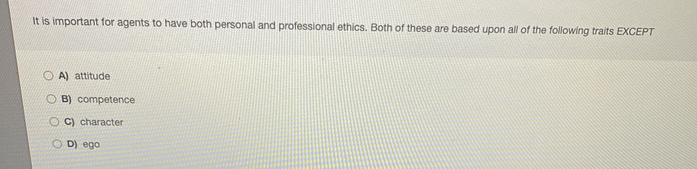  It is important for agents to have both personal and professional