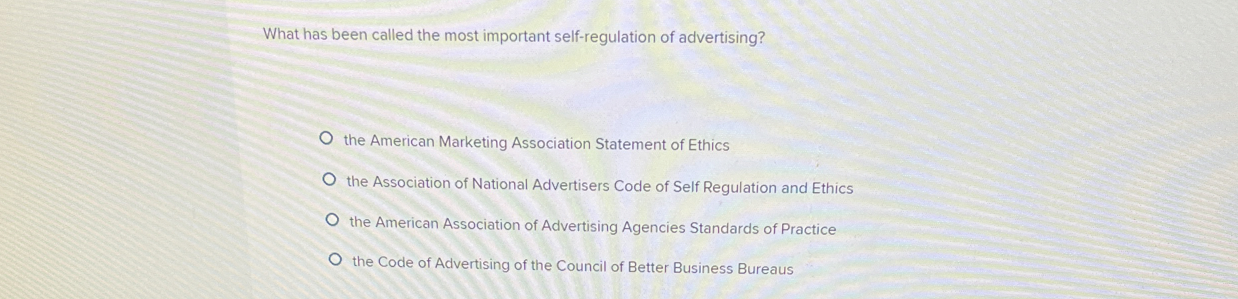  What has been called the most important self-regulation of advertising? the