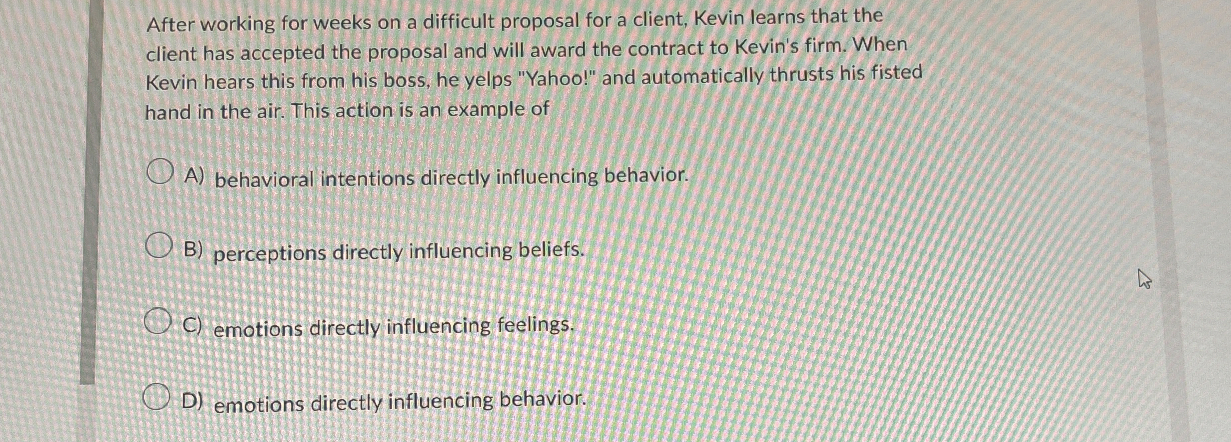  After working for weeks on a difficult proposal for a client,